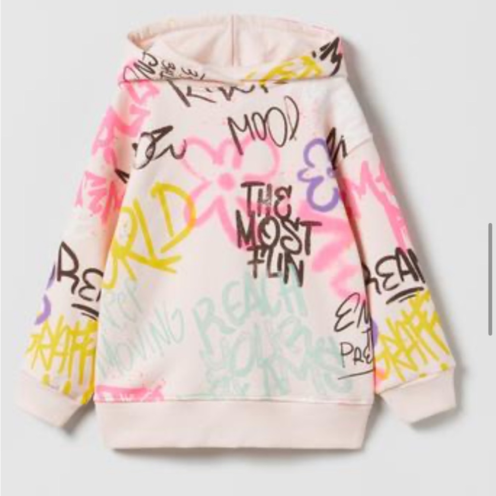 Zara Graphic graffiti Hoodie